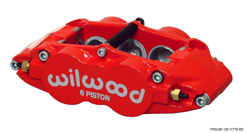 Wilwood Caliper-Narrow Superlite 6R-RH - Red 1.62/1.12/1.12in Pistons 1.25in Disc - eliteracefab.com