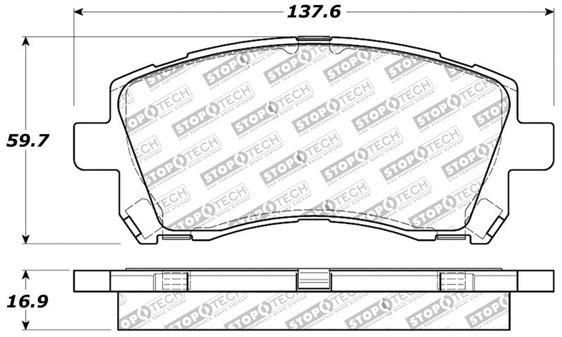 STOPTECH PERFORMANCE 02-03 WRX FRONT BRAKE PADS, 309.07210 - eliteracefab.com