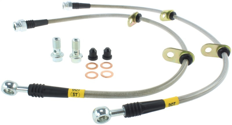 StopTech 90-93 Acura Integra / 90-91 Honda CRX Si Rear Disc Rear SS Brake Lines - eliteracefab.com