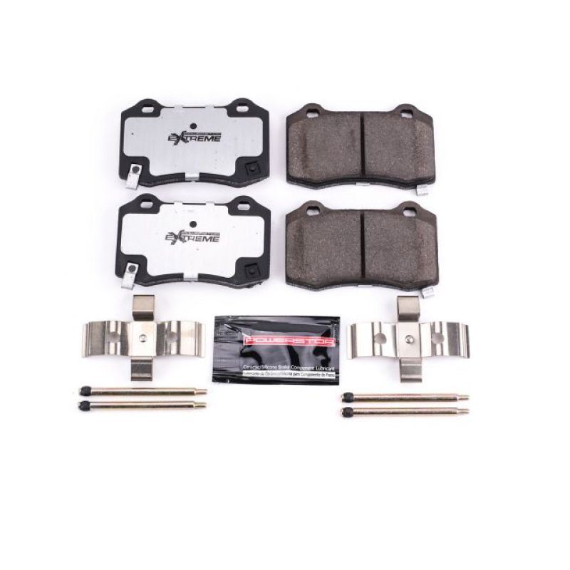 Power Stop 04-07 Cadillac CTS Rear Z26 Extreme Street Brake Pads w/Hardware - eliteracefab.com