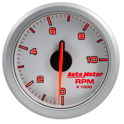 Autometer Airdrive 2-1/6in Tachometer Gauge 0-10K RMP - Silver 9197-UL