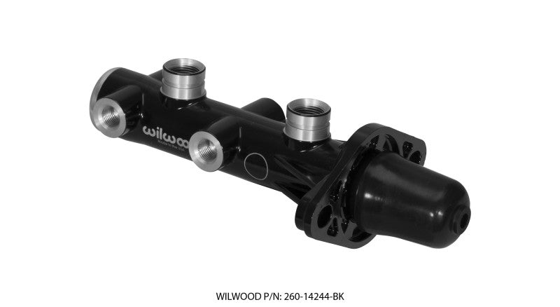 Wilwood Tandem Remote Master Cylinder - 1 1/8in Bore Black - eliteracefab.com