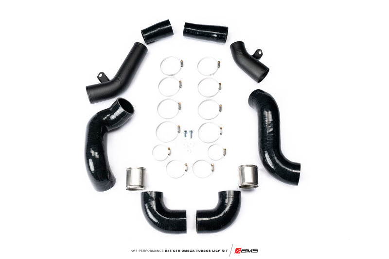 AMS Performance ALP.07.14.0021-1 09-21 Nissan GTR R35 OMEGA Turbo Kit 3in Lower Intercooler Pipes (OMEGA 11)