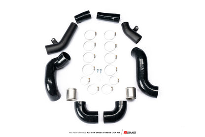 AMS Performance ALP.07.14.0021-1 09-21 Nissan GTR R35 OMEGA Turbo Kit 3in Lower Intercooler Pipes (OMEGA 11)
