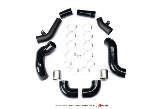 AMS Performance ALP.07.14.0021-1 09-21 Nissan GTR R35 OMEGA Turbo Kit 3in Lower Intercooler Pipes (OMEGA 11)