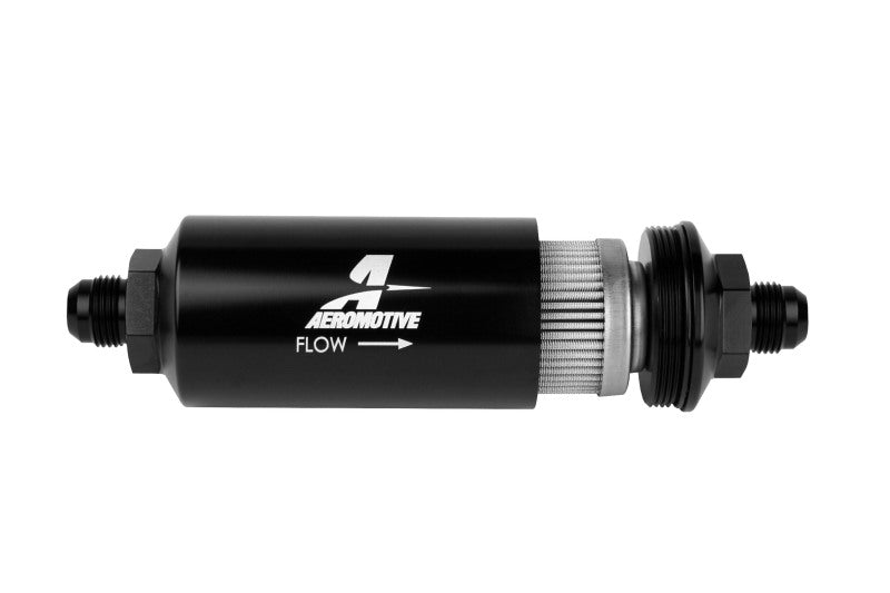 Aeromotive Fuel Filter 100 Micron AN-08 Male Black - eliteracefab.com