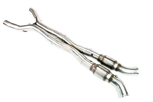 KOOKS 3"X OEM CATTED X-PIPE (2014+ C7 CORVETTE COUPE/Z06) - eliteracefab.com