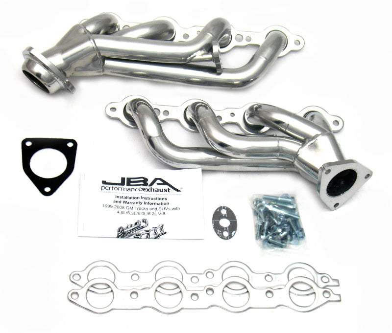 JBA 99-01 GM Truck 4.8L/5.3L LS w/o A.I.R. w/EGR 1-5/8in Primary Silver Ctd Cat4Ward Header JBA