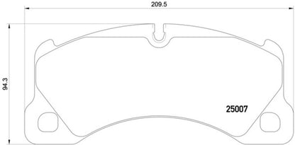 Hella 2012+ Porsche Cayenne 958 Front Brake Pad Set Hella