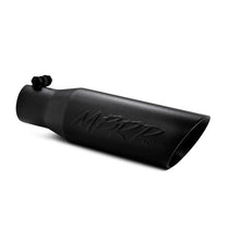 Load image into Gallery viewer, MBRP Universal Tip 3.5 O.D. Dual Wall Angled 2.5 inlet 12 length - Black Finish - eliteracefab.com