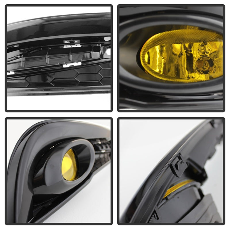 Spyder Honda Civic 2013-2014 4dr OEM Fog Light W/Switch Yellow FL-HC2013-4D-Y - eliteracefab.com