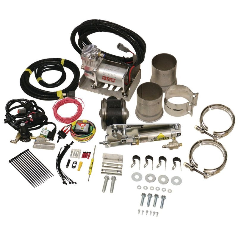 BD Diesel Exhaust Brake - Universal 4.0in c/w Air Compressor - eliteracefab.com