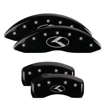MGP 4 Caliper Covers Engraved Front Honda Rear H Logo Black Finish Silver Char 2018 Honda Accord MGP
