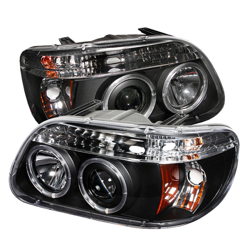 Spyder Ford Explorer 95-01 1PC Projector Headlights LED Halo Blk PRO-YD-FEXP95-HL-1PC-BK - eliteracefab.com