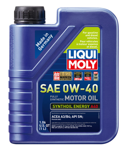LIQUI MOLY 1L Synthoil Energy A40 Motor Oil SAE 0W40 LIQUI MOLY