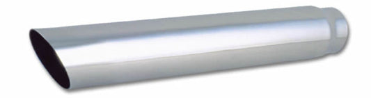 Vibrant 4in Round SS Truck/SUV Exhaust Tip (Single Wall Angle Cut) - 2.5in inlet 20in long Vibrant