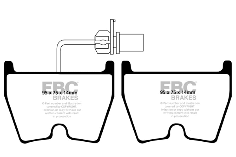 EBC 06-09 Audi RS4 4.2 (Cast Iron Rotors) Bluestuff Front Brake Pads - eliteracefab.com