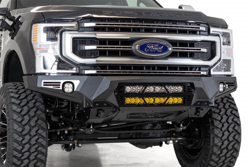 Addictive Desert Designs 17-20 Ford Super Duty Bomber Front Bumper w/ Mounts For 20in Light Bars