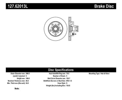 StopTech Slotted & Drilled Sport Brake Rotor Stoptech