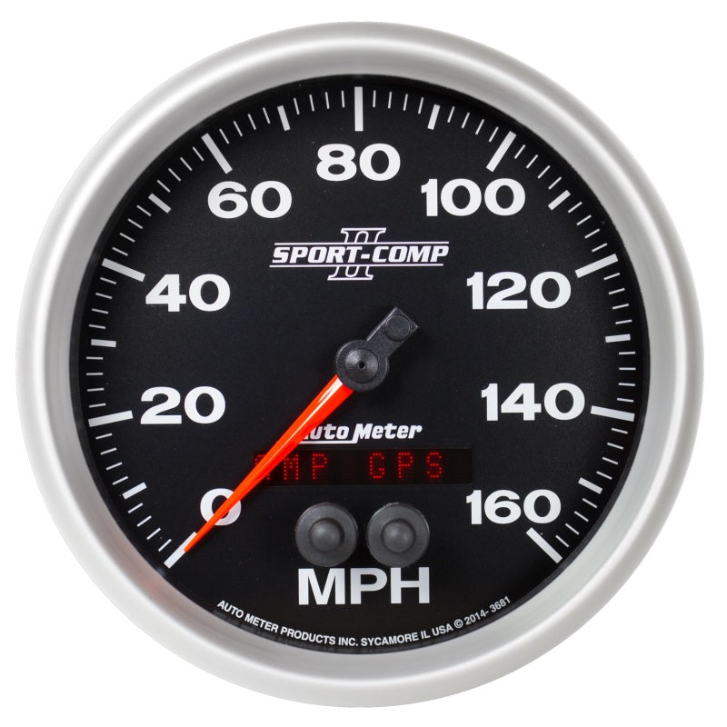Autometer Sport-Comp II 5in 0-140MPH In-Dash Electronic GPS Programmable Speedometer 3681