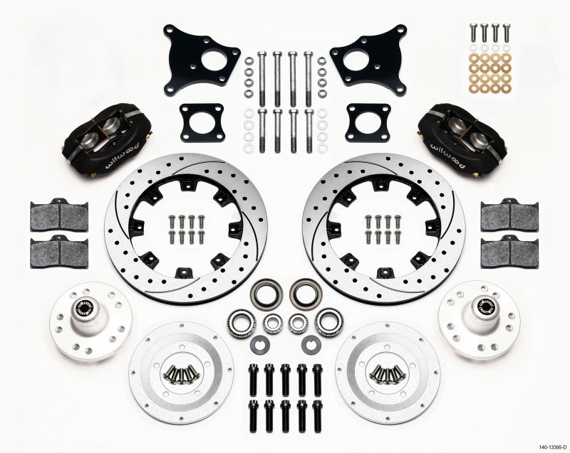 Wilwood Forged Dynalite Front Kit 12.19in Drilled AMC 71-76 OE Disc w/o Bendix Brakes Wilwood