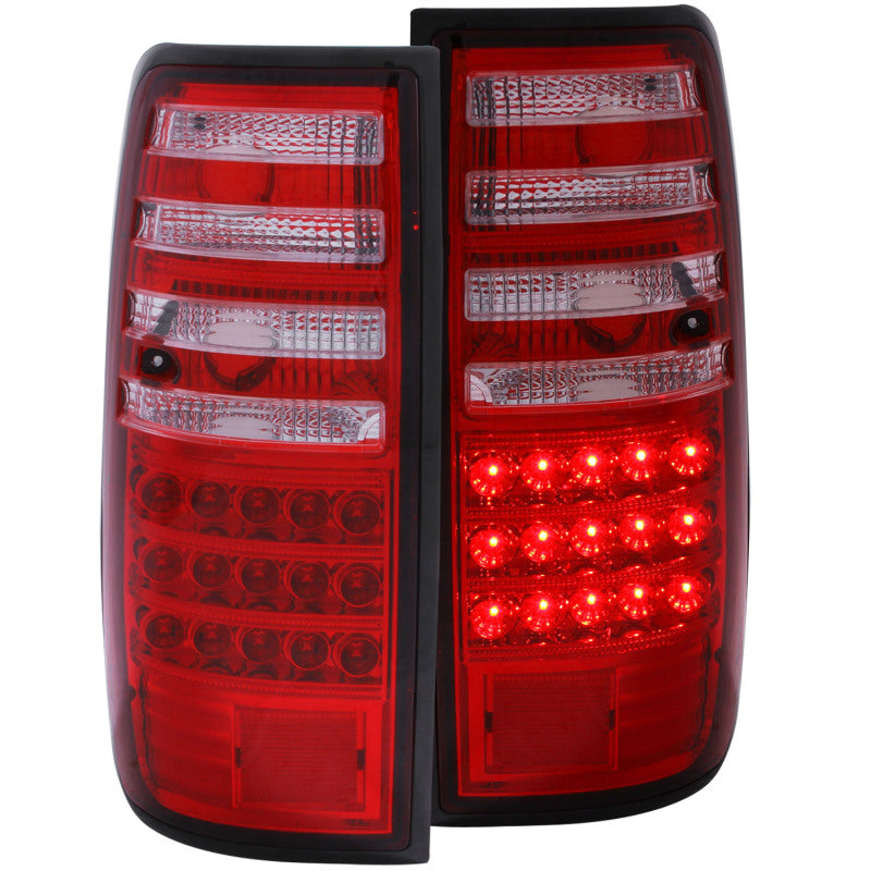 ANZO USA Toyota Land Cruiser Fj Series Led Taillights Red/Clear; 1991-1997 - eliteracefab.com