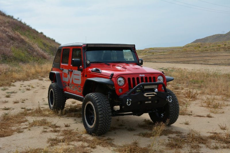 DV8 Offroad 07-18 Jeep Wrangler JK Metal Heat Dispersion Hood - Primer Black - eliteracefab.com