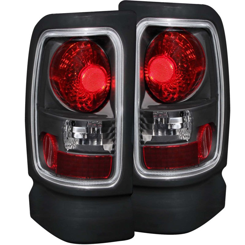 ANZO USA Dodge Ram Taillights Black; 1994-2001 - eliteracefab.com