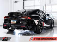 Load image into Gallery viewer, AWE 2020 Toyota Supra A90 Resonated Touring Edition Exhaust - 5in Diamond Black Tips - eliteracefab.com