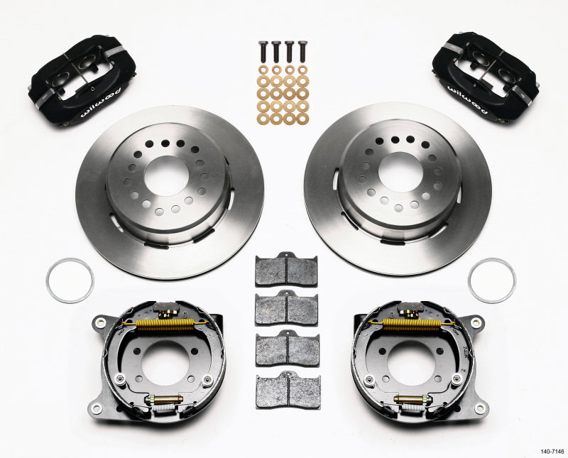 Wilwood Forged Dynalite P/S Park Brake Kit Ford 8.8 w/2.5in Offset-5 Lug Wilwood