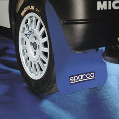 Sparco Mud Flap Pair Blue - eliteracefab.com