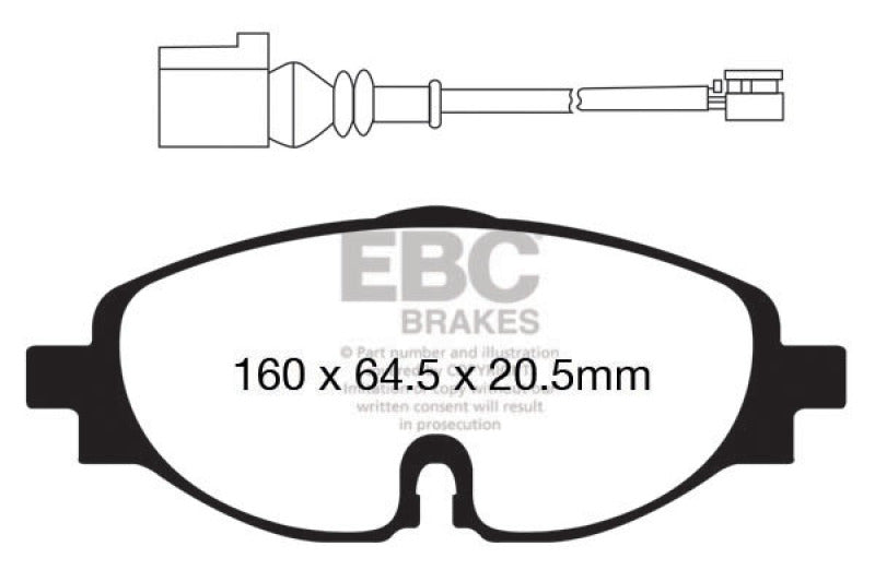 EBC 14+ Audi A3 1.8 Turbo Ultimax2 Front Brake Pads - eliteracefab.com