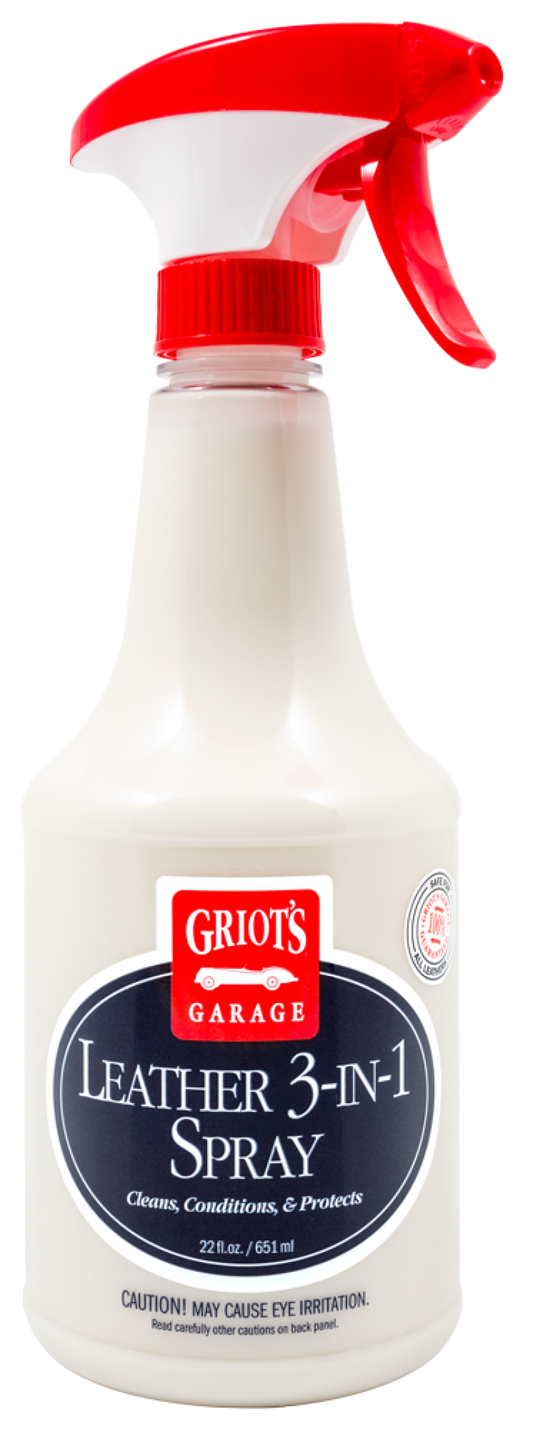 Griots Garage Leather 3-in-1 Spray - 22oz - eliteracefab.com