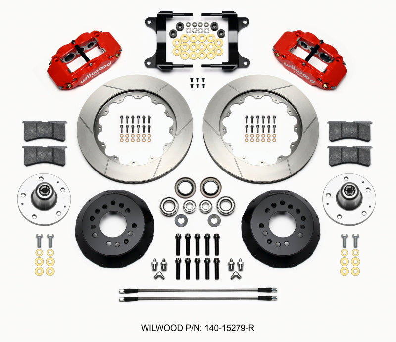 Wilwood Narrow Superlite 6R Front Hub Kit 14.00in Red 82-92 Camaro//Firebird Wilwood
