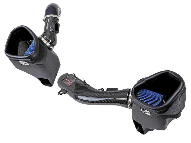 aFe Track Series Stg 2 Carbon Fiber Intake w/Pro 5R Media 15-20 BMW M3/M4(F80/82/83) L6-3.0L(tt) S55 - eliteracefab.com