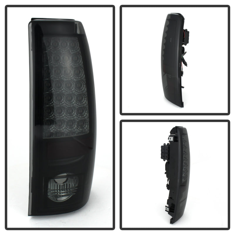 Spyder Chevy Silverado 1500 99-02 (Not Fit Stepside) LED Tail Lights Blk Smke ALT-YD-CS99-LED-BSM - eliteracefab.com