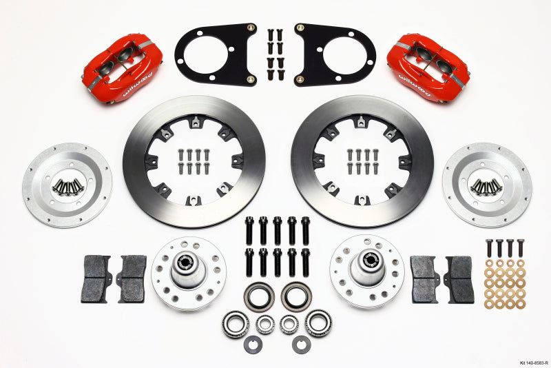 Wilwood Forged Dynalite Front Kit 12.19in Red 37-48 Ford Psgr. Car Spindle Wilwood