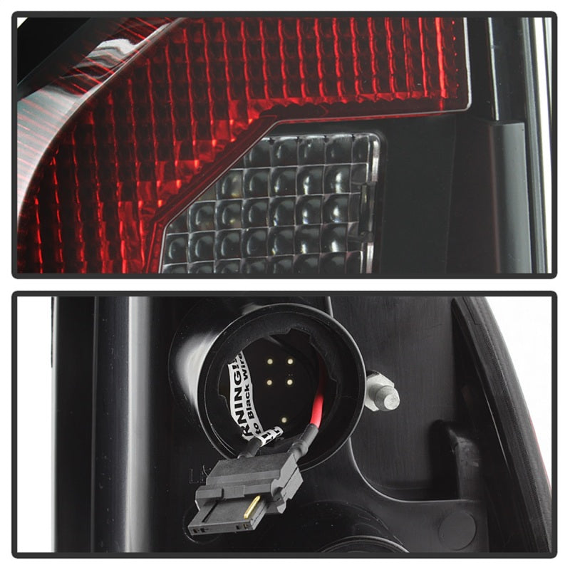 Spyder 05-15 Toyota Tacoma LED Tail Lights (Not Compatible w/OEM LEDS) - Black ALT-YD-TT05V2-LB-BK - eliteracefab.com