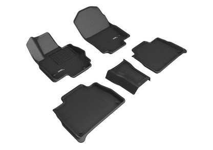 3D MAXpider 20-22 Mercedes-Benz GLE-Class 5-Seat Kagu 1st & 2nd Row Floormat - Black - eliteracefab.com