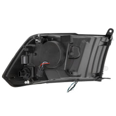 ANZO 09-18 Dodge Ram 1500 Plank Style Projector Headlights Black w/ Halo - eliteracefab.com