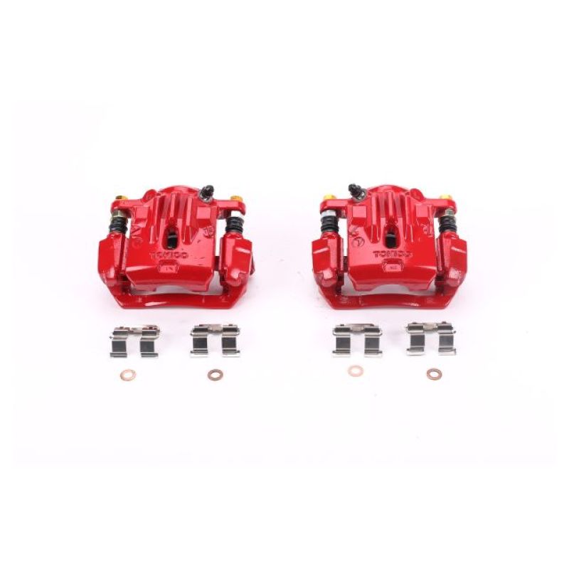 Power Stop 06-09 Subaru Legacy Rear Red Calipers w/Brackets - Pair - eliteracefab.com