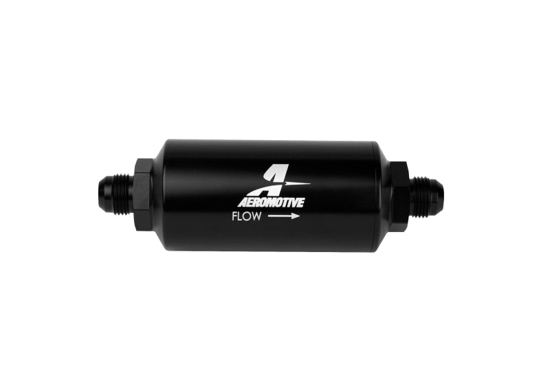 Aeromotive Fuel Filter 10 Micron AN-08 Male Microglass Black - eliteracefab.com
