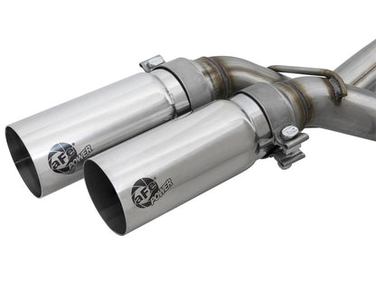 aFe Rebel Series 3in. to 2.5in. 409 SS C/B Exhaust 11-14 Ford F-150 V6-3.5L (tt) - Polished Tip aFe