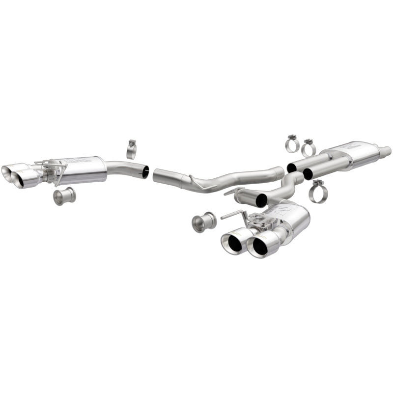 MagnaFlow SYS Cat-Back 2018 Ford Mustang GT 5.0L Street Dual Exit Polished 4in Tips - eliteracefab.com