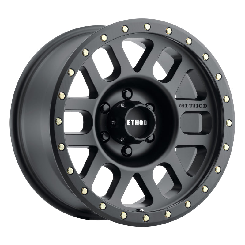 Method MR309 Grid 17x8.5 0mm Offset 6x120 83mm CB Matte Black Wheel - eliteracefab.com