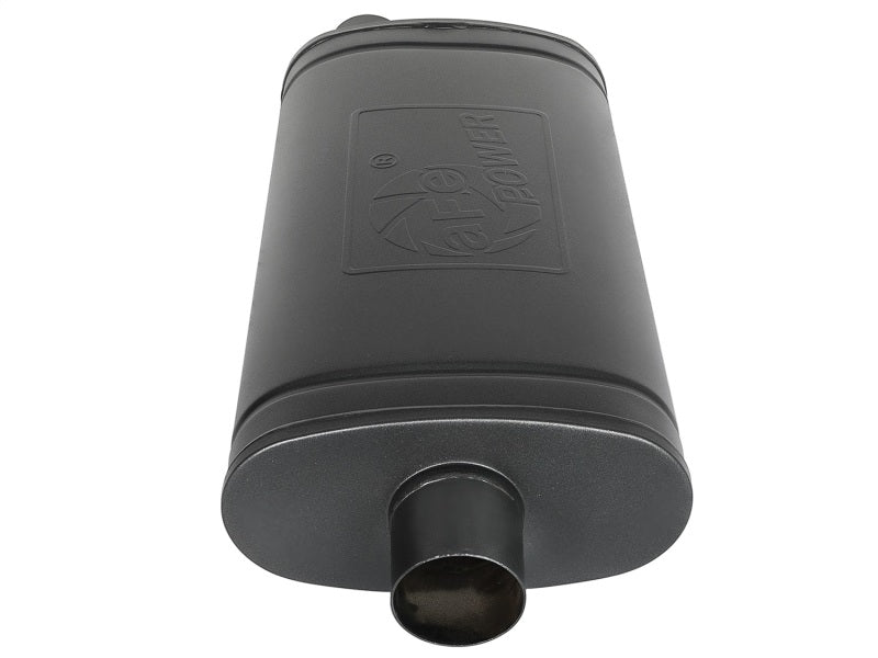 aFe MACH Force-Xp 409 SS Muffler w/ Black Finish 3in Center/Offset 22in L x 11in x 5in - Oval Body aFe