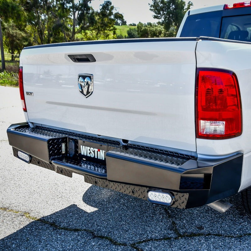 Westin 09-18 Ram 1500 HDX Bandit Rear Bumper - Black - eliteracefab.com