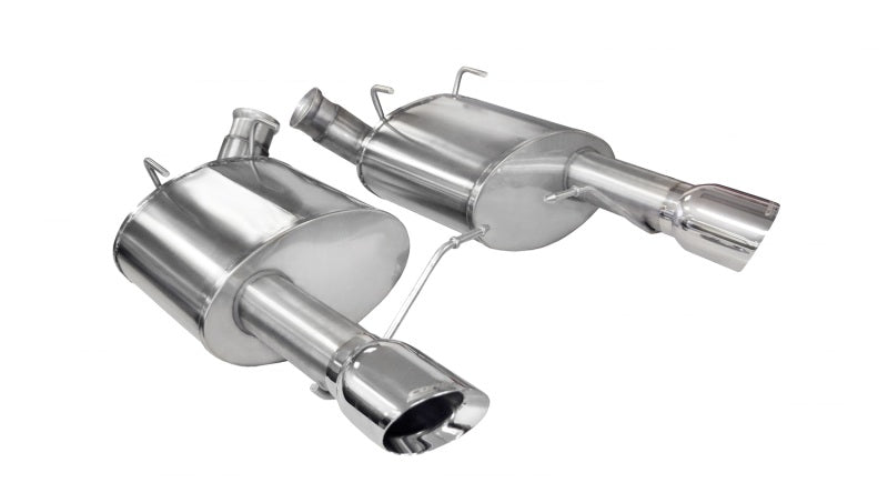 Corsa 11-14 Ford Mustang GT/Boss 302 5.0L V8 Polished Sport Axle-Back Exhaust - eliteracefab.com