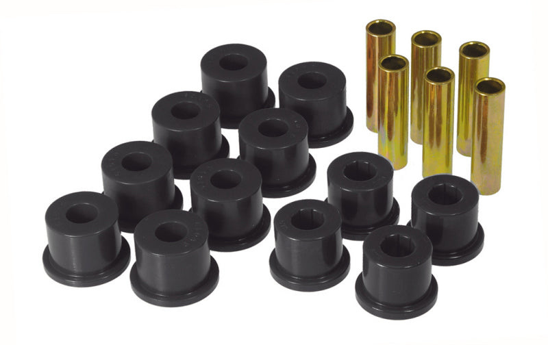 Prothane GM Rear Spring & Shackle Bushings (w/ 1.5in OD Frame Shackle Bush) - Black - eliteracefab.com