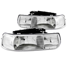 Load image into Gallery viewer, ANZO USA Chevrolet Silverado Crystal Headlights Chrome; 1999-2002 - eliteracefab.com